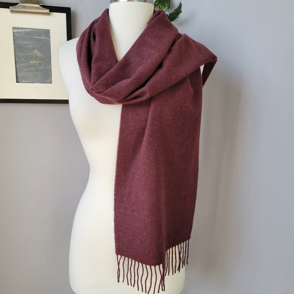 Louisa Perini Cashmere Wool Fringe Scarf - Picture 1 of 12